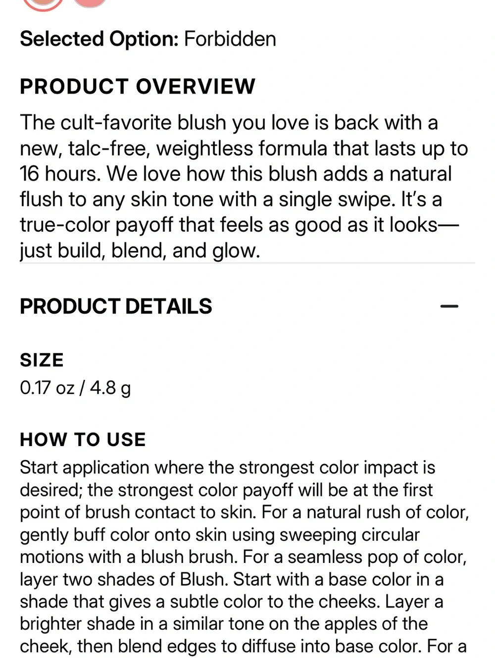 NIB NARS Forbidden Talc-Free Shimmery Powder Blush